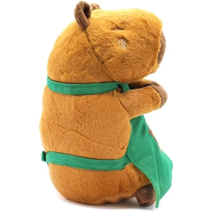 Joytoy Hug-a-Capybara 24146, Plüsch Capybara Barista 21 cm, braun-grün, weich und pflegeleicht, geeignet für Kinder – Bild 3