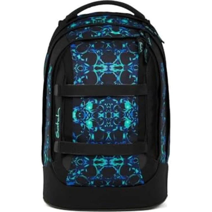 Satch Pack Schulrucksack Set 3tlg. mit 3D Soft-Mesh Rückensystem, inkl. Schlamperbox und Sportbeutel, Caleido Blue – Bild 2
