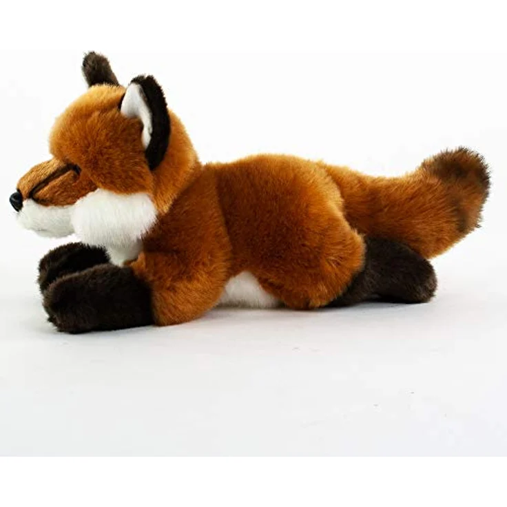 Teddys Rothenburg Kuscheltier Fuchs liegend rotbraun 30cm (mit Schwanz) – Bild 2