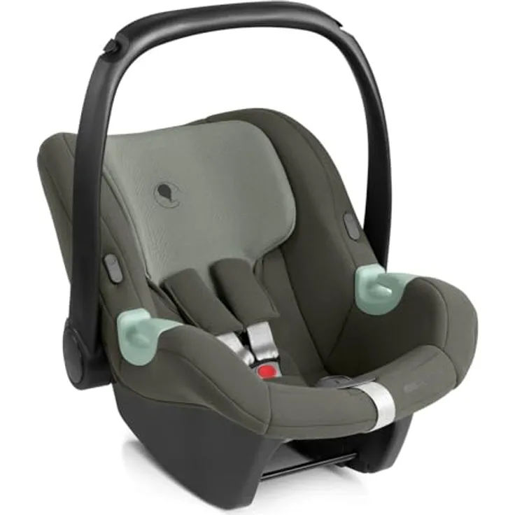 ABC Design Babyschale Tulip i-Size inkl. Sonnenverdeck & Sitzverkleinerer - Sage, Seitenaufprallschutz, mitwachsendes Gurtsystem, 3-Punkt-Gurtsystem