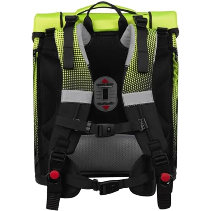 McNeill Schulranzen-Set PERFECTO, GRADIENT LEMON, ergonomisch, ClickFlex-Rückensystem, 22 l Volumen, 5-teilig mit Reflektoren – Bild 5