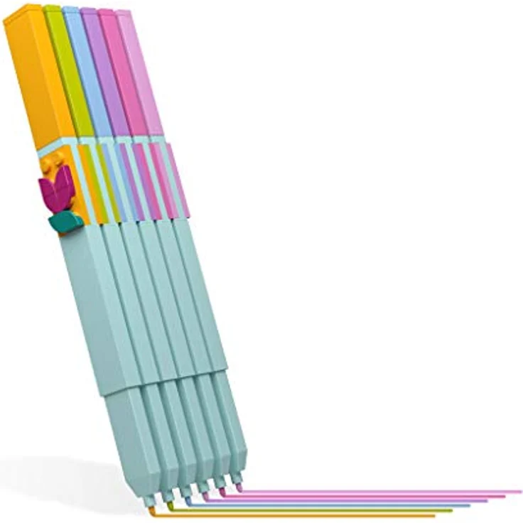 Lego DOTS 6er-Pack Marker mit schnell trocknender Tinte - Innovative Malwerkzeuge für angehende Lego Künstler - Preisvergleich – Bild 2