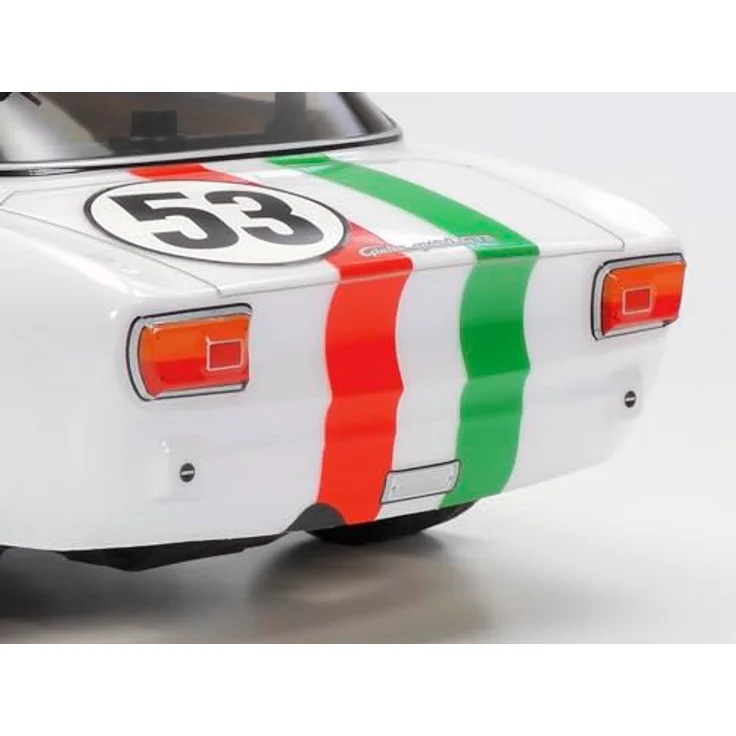 TAMIYA 47501 1:10 RC Alfa Rom. Giulia Club lackiert MB-01 Modellbau Bausatz, 2WD Antrieb, originalgetreue Karosserie, Fernsteuerung erforderlich – Bild 4