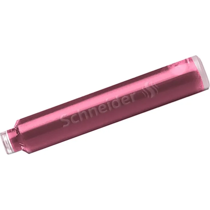 SCHNEIDER Füllhalter Tintenpatrone Standard Pastell Rose VE=6 Stück, auswaschbar mit Kugelverschluss