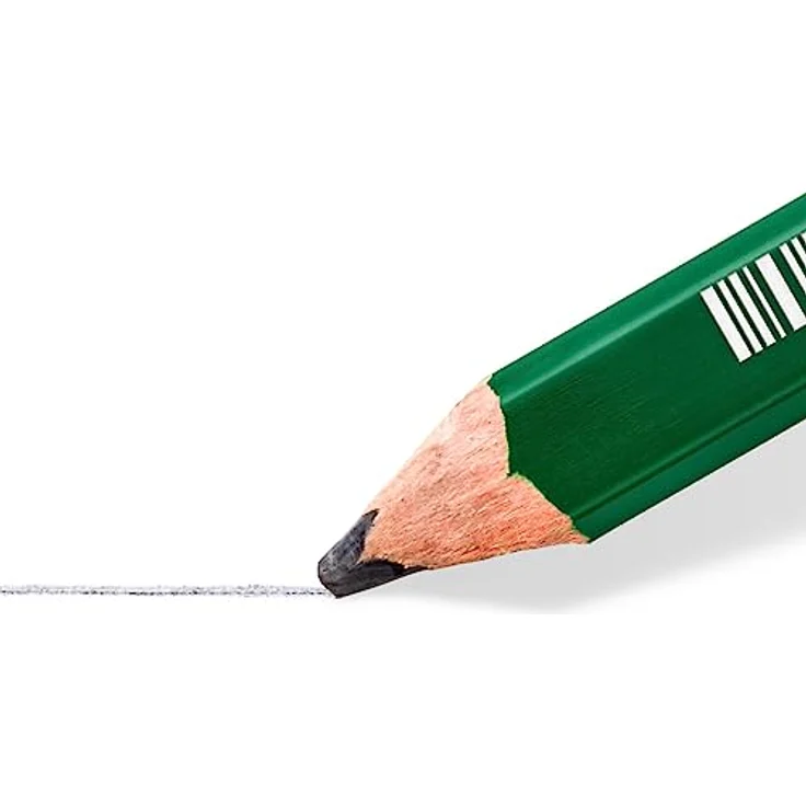Staedtler Zimmermannbleistift hart, Holz, 175mm, Strichstärke: 1-2 mm, ergonomische Dreikantform, lackiert, bruchfest, Wasserbasis-Lackierung – Bild 5