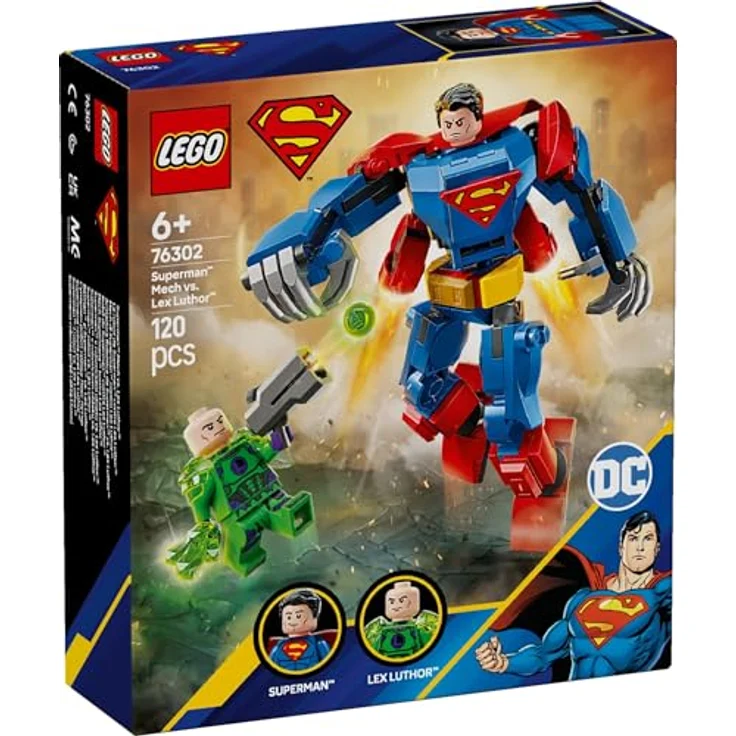 LEGO DC 76302 Superman Mech vs Lex Luthor, 120-teiliges Spielset für Kinder ab 6 Jahren mit beweglichem Superman Mech und Minifiguren – Bild 10