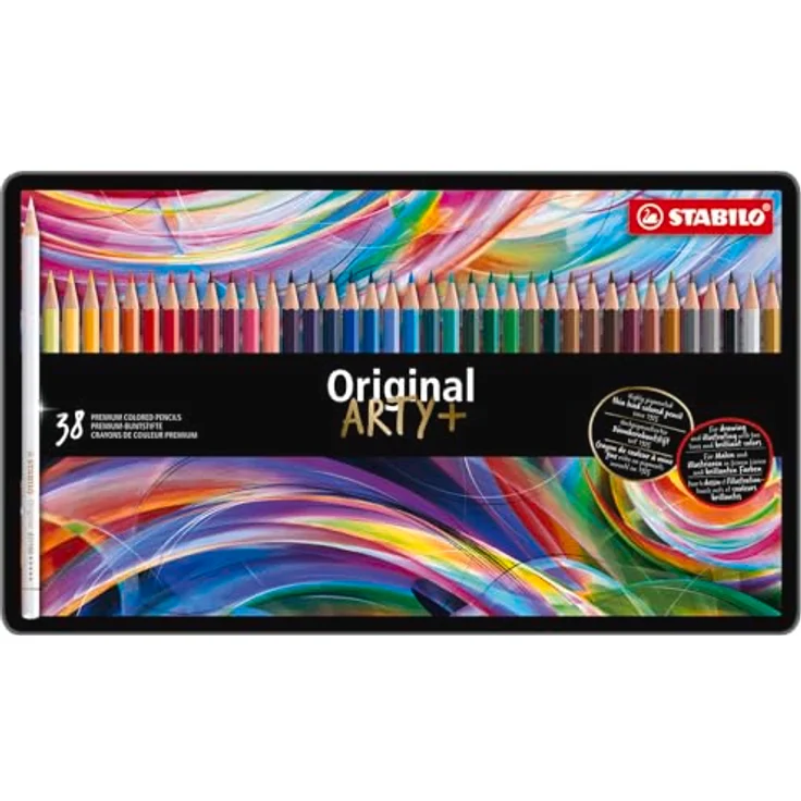 STABILO Buntstift Stabilo Farbstifte Original 38 Stück Buntstifte, dünne Mine, hohe Lichtechtheit und Farbbrillanz – Bild 2