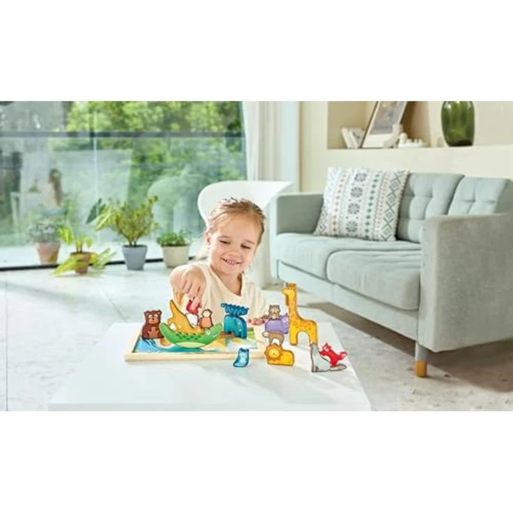 Hape Puzzle Tierreich I Tierpuzzle für Kinder I Fördert Problemlösungsfähgkeiten by Hape - LEBENDIGES TIERWELT-PUZZLE, 16 Tiere, Holzrahmen, ab 3 bis 6 Jahren – Bild 2