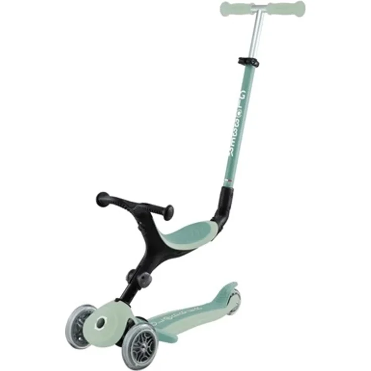 Globber - Go Up Active pistachio, 3-in-1 Kinderfahrzeug mit LED-Leuchtrollen