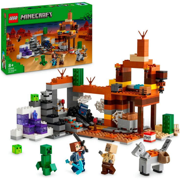 LEGO® Konstruktionsspielsteine Die Mine in den Badlands (21263), LEGO Minecraft, (538 St), Made in Europe