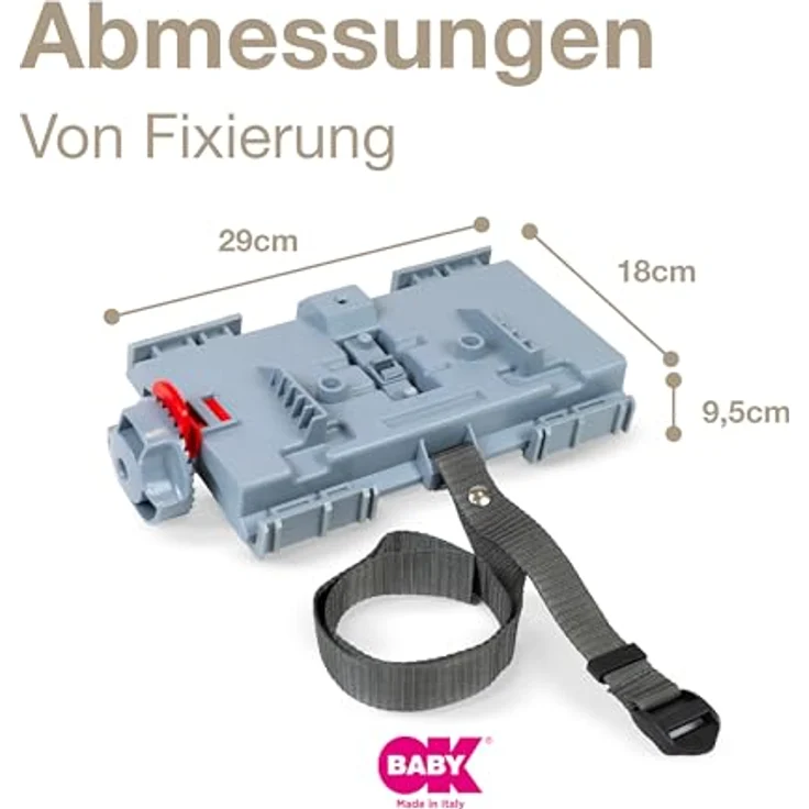 OKBABY Zusätzliche Gepäckträger-Befestigungshalterung für Kinderfahrradsitz Baby Shield, für Gepäckträgerbreiten 120-175 mm, Tragfähigkeit 25 kg, EN 14344 konform – Bild 4