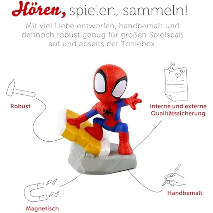 tonies Hörspielfigur Hörfigur Marvel Spidey, NFC-Chip, handbemalt, blau – Bild 4