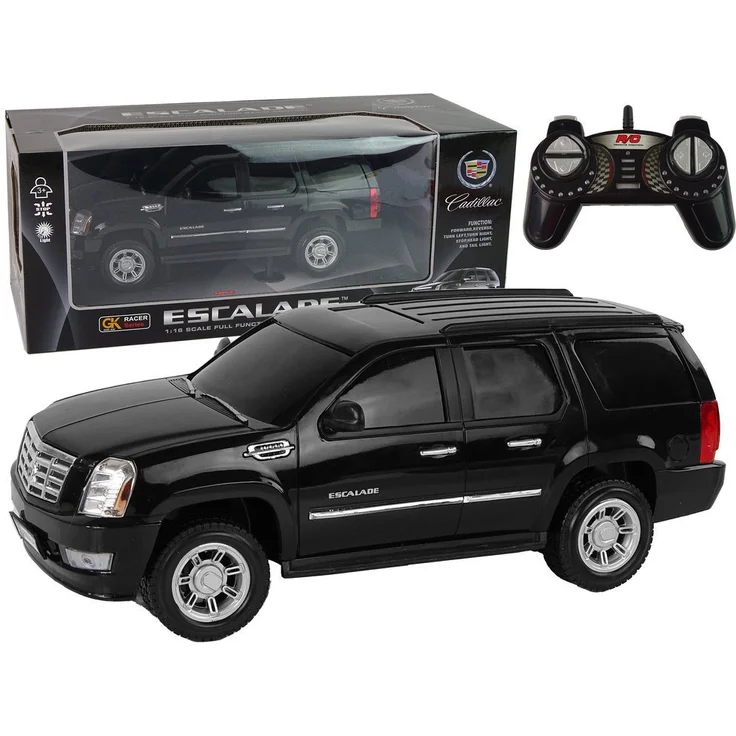 Wisam Cadillac Escalade R/C Auto 1:16, Schwarz, mit Sound und funktionierenden Scheinwerfern, ferngesteuert