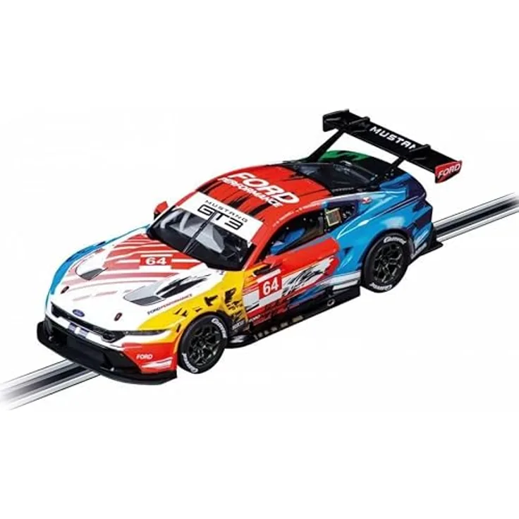 Carrera Evolution Ford Mustang GT3 'Champion Spirit, No.64', Slotcar mit realistischen Lichteffekten und digitaler Nachrüstbarkeit