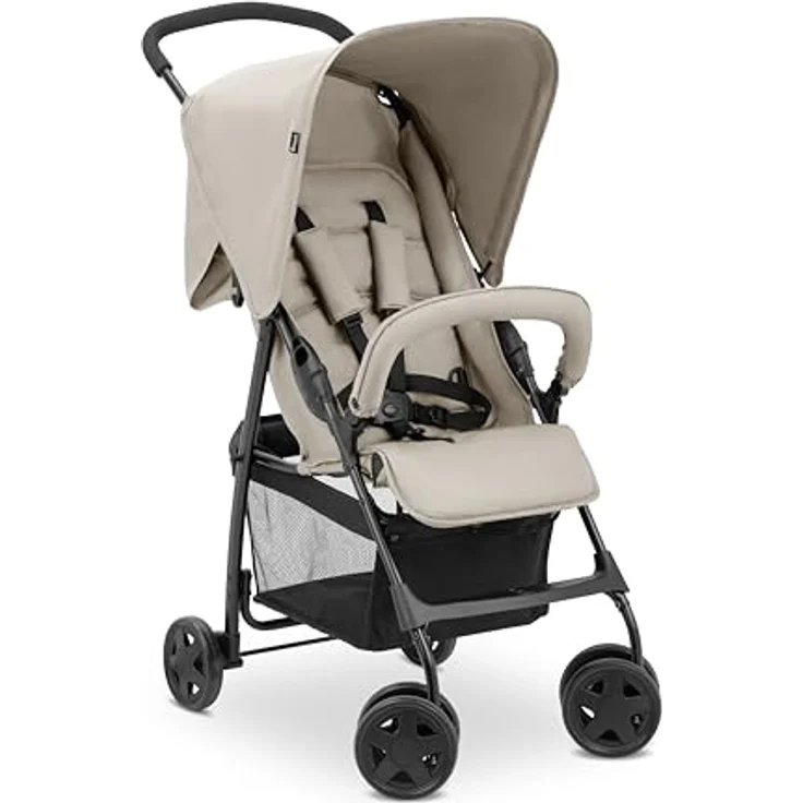 hauck Buggy Sport, Ultra Leicht mit Liegefunktion, kompakt zusammenklappbar, für Kinder bis 15 kg, extra großer Korb (Beige) – Bild 1