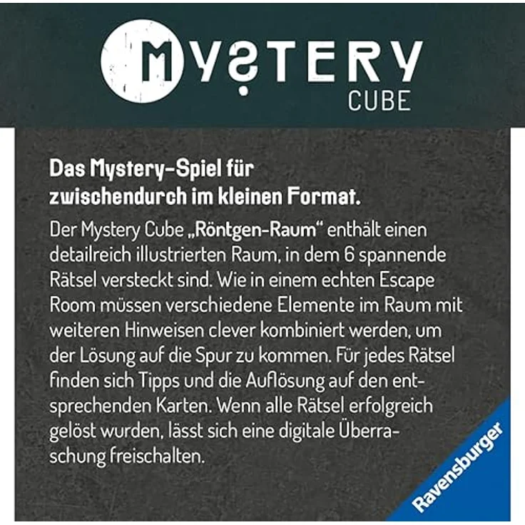 Ravensburger 23695 - Mystery Cube - Lost Places: Der Röntgenraum - Rätsel-Spiel ab 10 Jahren - Für Rätsel-Begeisterte – Bild 3