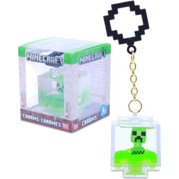 joojee Minecraft Schlüsselanhänger, Serie 1, ca. 6,5 cm, ikonische Spielfiguren, 1 Stück