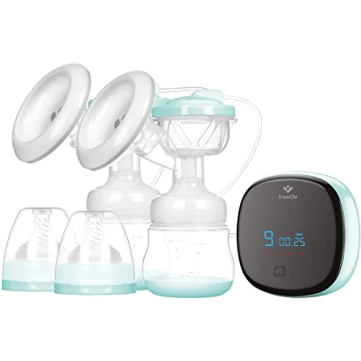 TrueLife Nutrio BP Electric Double, Elektrische Doppelmilchpumpe mit MilkFlowStimulation-Technologie, BPA-frei, ultra-leise, wiederaufladbar (Silikon Schnuller inklusive) – Bild 1