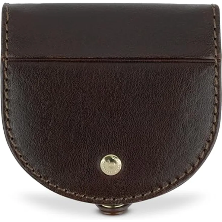 bugatti Neaples Münzbörse aus 100% Leder, 8 cm x 8 cm x 2,5 cm, braun