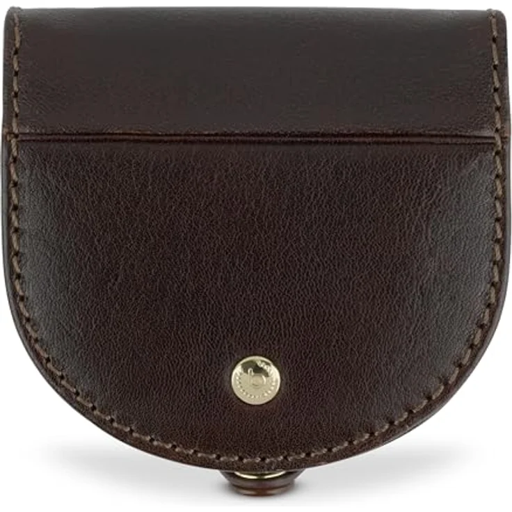 bugatti Neaples Münzbörse aus 100% Leder, 8 cm x 8 cm x 2,5 cm, braun – Bild 1