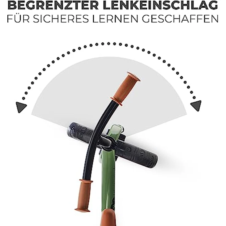 kk Kinderkraft 2WAY NEXT Laufrad ab 3 Jahre, Licht Lauflernrad, Kinder fahrader, 12 Zoll Räder, Höhenverstellbar Sattel und Lenker, Einfache Montage, Begrenzter Lenkeinschlag, Gummigriffe, Grün – Bild 4