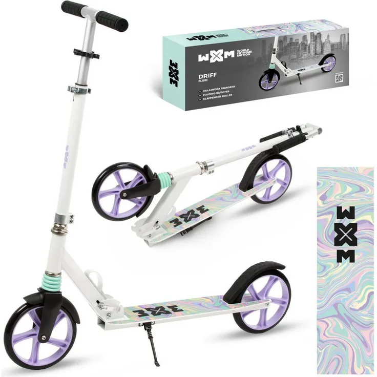 COIL Cityroller Kinderoller, faltbarer Scooter, höhenverstellbar, 15 km/h, ABEC-7-Lager, 20 cm Räder, klappbares Bein, Fußbremse