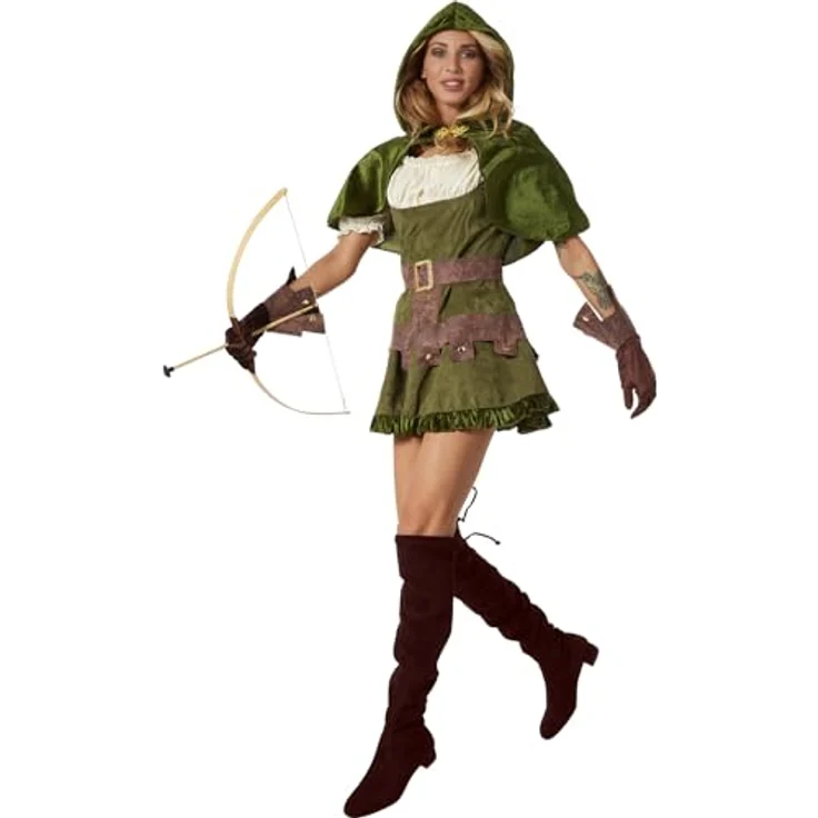 dressforfun Waldfee Kostüm Damen, Mittelalter Kleidung - Wald Elfen Kostüm, Karnevalskostüm Damen, Cosplay, Damen Feen Kostüme - S, grün – Bild 4