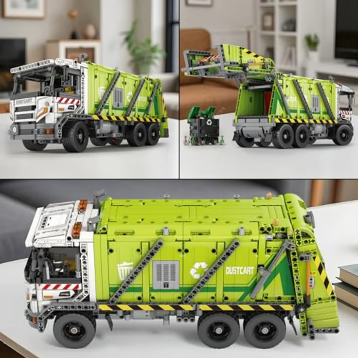 Reobrix 22022 Technic Müllwagen Baustein Spielzeugset mit RC Steuerung und interaktiven Funktionen für Jungen ab 14 Jahren, kreatives Geburtstagsgeschenk – Bild 5