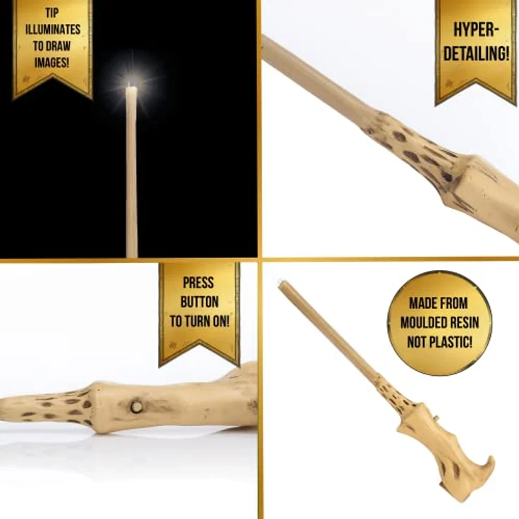 WOW! STUFF WW-1195 Voldemort Leuchten, Mehrfarbig - Offizieller Harry Potter Zauberstab mit LED-Lichtspitze – Bild 2