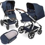 ABC Design Kombikinderwagen Timbo 4-2in1 Kinderwagen mit leichter, tragbarer Babywanne und Sportwagen Aufsatz - Ocean Blau