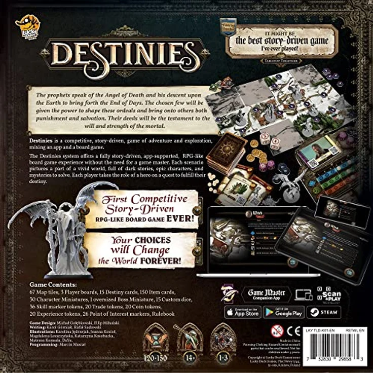 Lucky Duck Games, Destinies, Board Game, 1 to 3 Players, Ages 14+, 90 to 150 Minute Playing Time – Bild 3