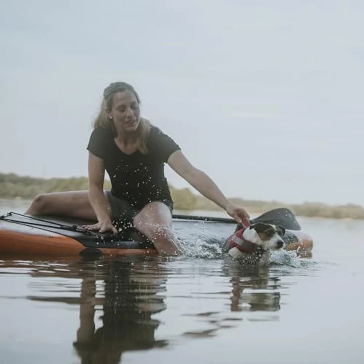 Hunter Tierbedarf Schwimmweste Moss, Schwimmhilfe mit reflektierenden Elementen, auffälliger Farbe und großzügiger Handschlaufe – Bild 7