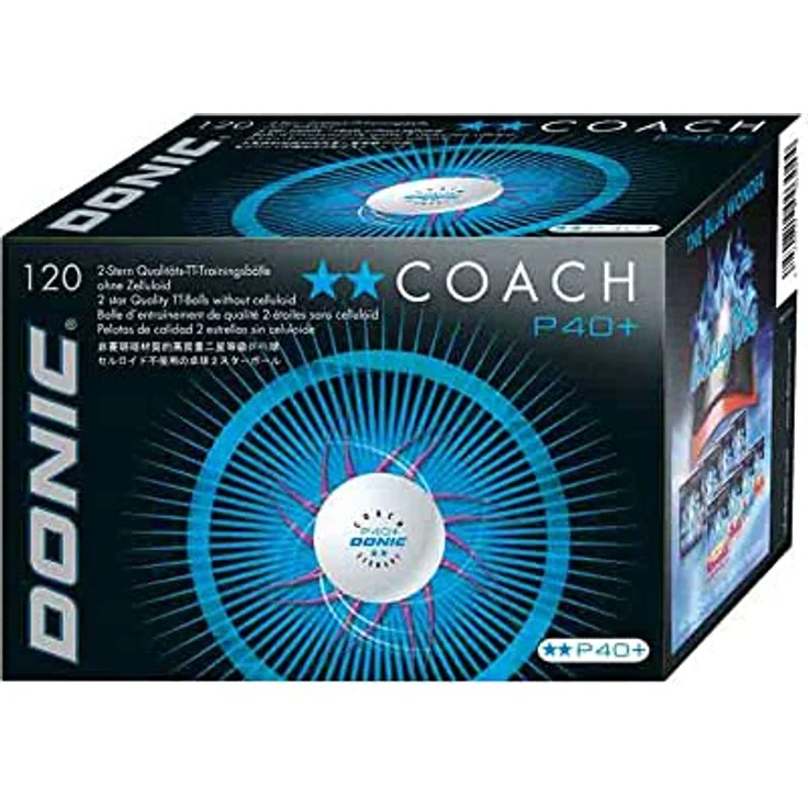 DONIC Ball Coach P40+ ** Tischtennisbälle, 120er Pack, aus Kunststoff, weiß – Bild 1