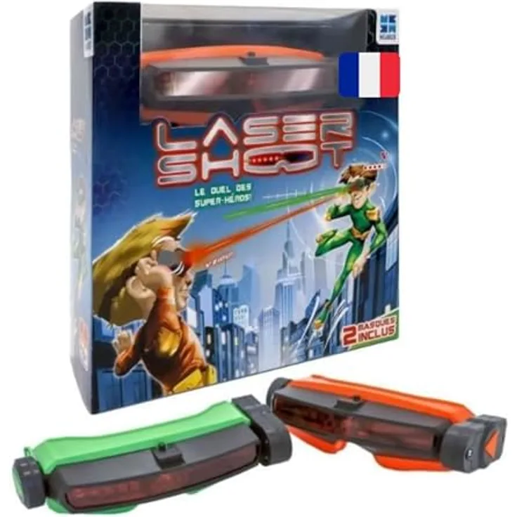MEGABLEU Laser Shoot Brettspiel (2 Stück), Blaster mit 10 m Reichweite, batteriebetrieben, für Kinder ab 6 Jahren