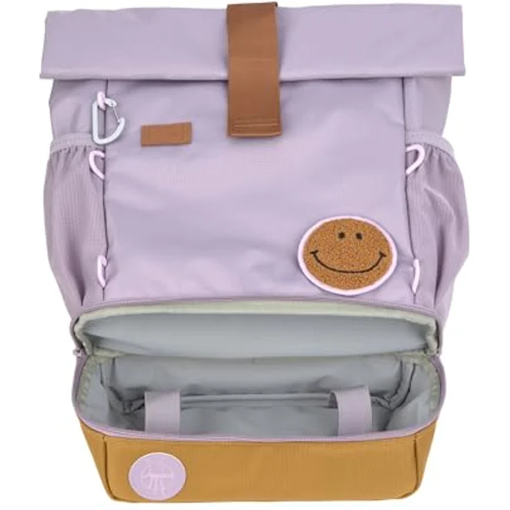LÄSSIG Kindergartenrucksack Kinderrucksack Rolltop mit Brustgurt wasserabweisend, 11 Liter/Mini Rolltop Backpack Lilac – Bild 4