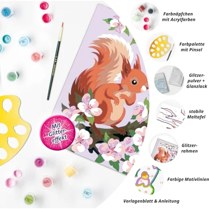 Ravensburger Malen nach Zahlen 20064 - Neugieriges Eichhörnchen - Kinder ab 9 Jahren - Preisvergleich – Bild 6