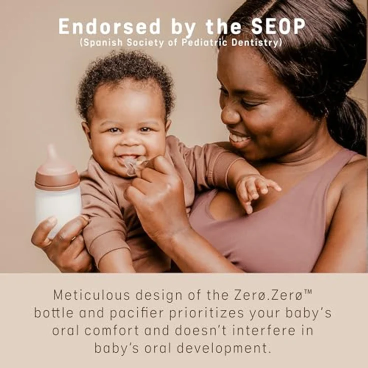 Suavinex Anti-Kolik-Flasche 180 ml mit anpassbarem Sauger (A) + Zero Zero Neugeborenen-Schnuller, Größe -2/2 Monate, für Frühgeborene, unterstützt das Stillen, medizinisches Silikon – Bild 4