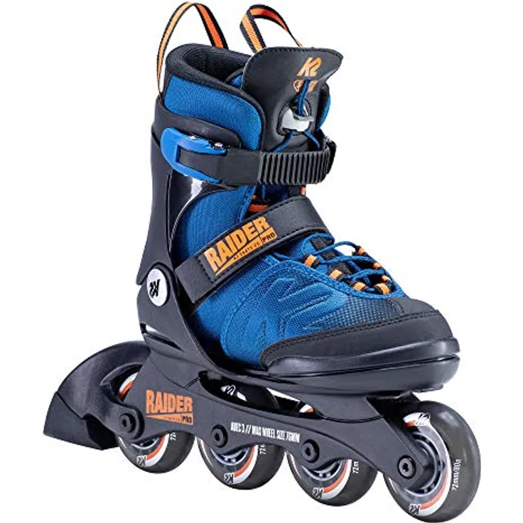 K2 Inline Skates RAIDER PRO, verstellbar, Original-SoftBoot-Technologie, black - blue - orange