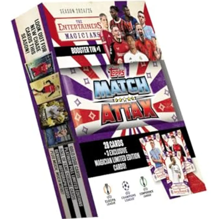Topps 0 Cards, Booster Tin Magicians - Mini-Zinn-Matchkarten Attax Ucl 24-25