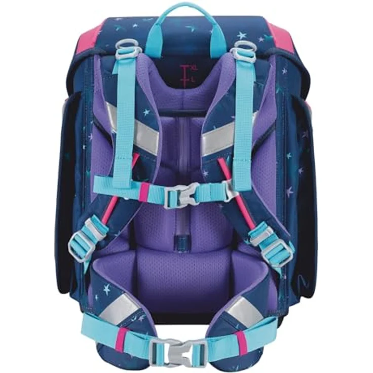 Scout Genius DIN Pretty Star 2024, Schulranzen-Set 4-tlg. mit höhenverstellbaren Schultergurten, 19 Liter Volumen, stabiler Bodenplatte und Magnetschloss, rosa – Bild 4