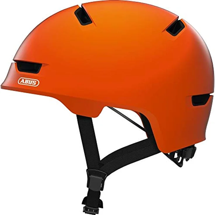 ABUS Stadthelm Scraper 3.0 - Robuster Hartschalen-Fahrradhelm für den Stadtverkehr - Orange, Größe M – Bild 1