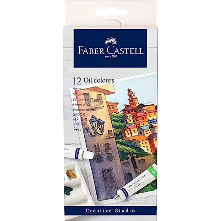 Faber-Castell FC379512 Ölfarben, 12 Farben, 9 ml, hohe Pigmentierung und butterartige Konsistenz – Bild 2