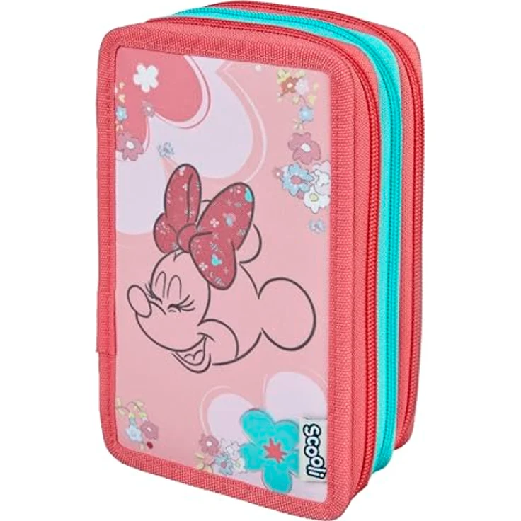 Scooli - Tripledecker Schüleretui Minnie Mouse - Großes Schüleretui mit hochwertigen Stiften - praktisch und funktional - hochwertige Qualität - ab 6 Jahren – Bild 1