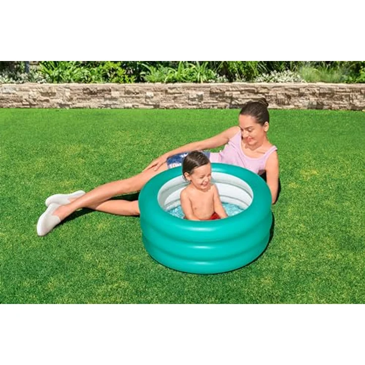 Bestway Planschbecken Ø 70 x 30 cm, strapazierfähiges PVC, 3 Luftringe, 43 Liter Wasserkapazität, ab 2 Jahren – Bild 2