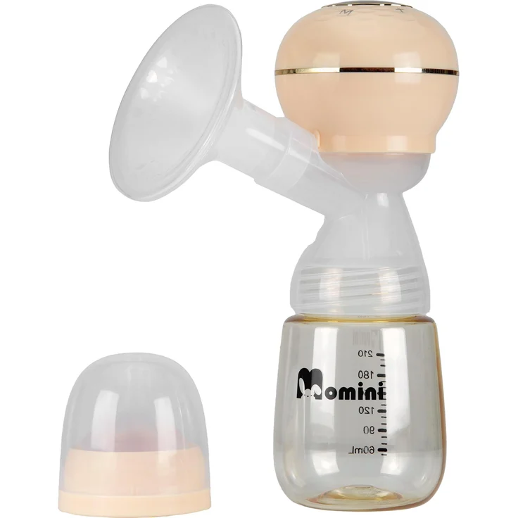 Momini Bliss Pump, kabellose elektronische Milchpumpe mit 4-Phasen-System, leise und kompakt, BPA-frei, USB-C-Aufladung