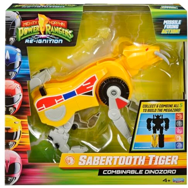 Playmates Power Rangers Combinable Dinozord Actionfigur Sabertooth Tiger, 20 cm, beweglich und kombinierbar – Bild 1