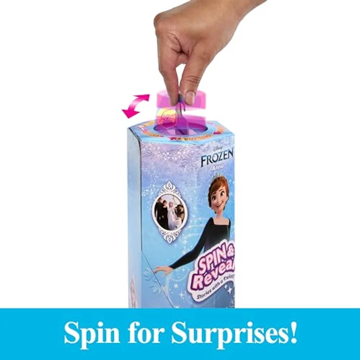 Mattel® Anziehpuppe Disney Die Eiskönigin Spin & Reveal Anna, Magische Blume und 5 Überraschungstüten, Film-inspiriertes Outfit – Bild 4