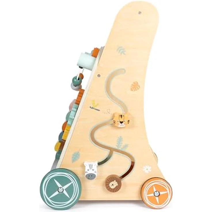 Small Foot Lauflernwagen „Safari“ aus Holz, 3 Seiten, Räder mit Gummiringen, für Kinder ab 1 Jahr – Bild 5