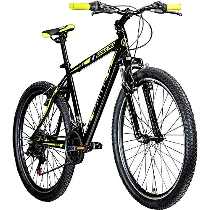 Galano Mountainbike Hardtail 26 Zoll Path MTB Fahrrad 21 Gang Mountain Bike 26" (schwarz/grün, 46 cm) – Bild 1