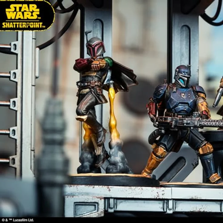 Atomic Mass Games AMGD1042 - Star Wars: Shatterpoint - This Is The Way Squad Pack, Skirmish-Miniaturenspiel mit 3 Mandalorianern, Polnisch, für 2 Spieler ab 14 Jahren – Bild 5